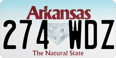 AR license plate 274WDZ