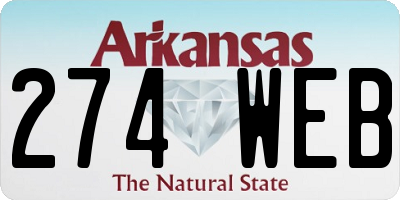 AR license plate 274WEB