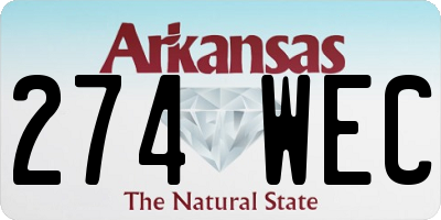 AR license plate 274WEC