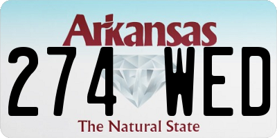 AR license plate 274WED