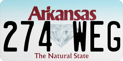 AR license plate 274WEG