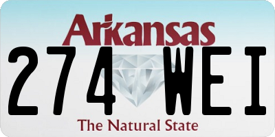 AR license plate 274WEI