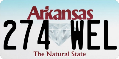 AR license plate 274WEL