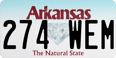 AR license plate 274WEM