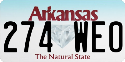 AR license plate 274WEO