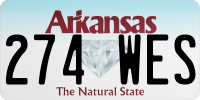 AR license plate 274WES