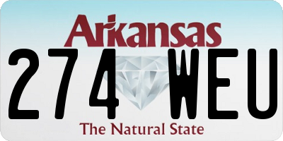 AR license plate 274WEU