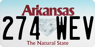 AR license plate 274WEV