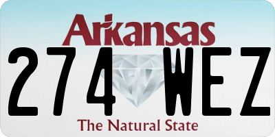 AR license plate 274WEZ