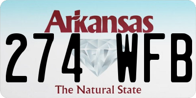 AR license plate 274WFB