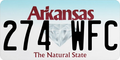 AR license plate 274WFC