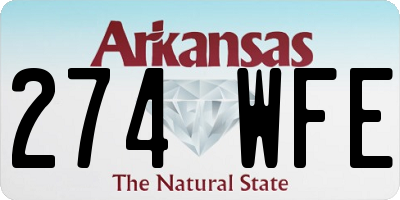 AR license plate 274WFE