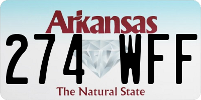 AR license plate 274WFF