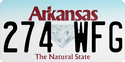 AR license plate 274WFG