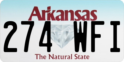 AR license plate 274WFI