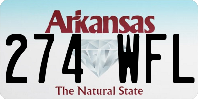 AR license plate 274WFL