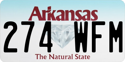 AR license plate 274WFM