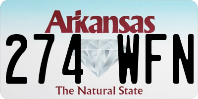 AR license plate 274WFN