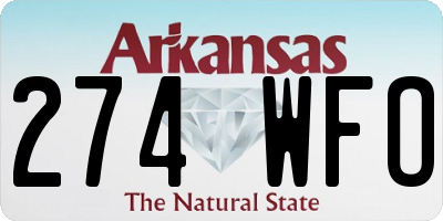 AR license plate 274WFO