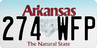 AR license plate 274WFP