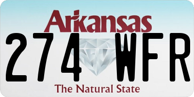 AR license plate 274WFR