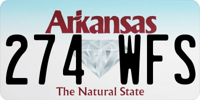 AR license plate 274WFS