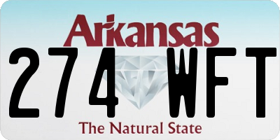 AR license plate 274WFT