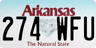 AR license plate 274WFU