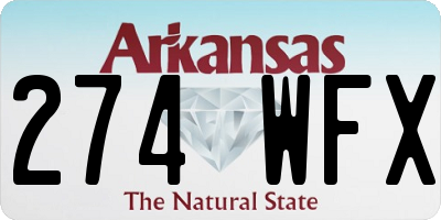 AR license plate 274WFX