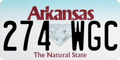 AR license plate 274WGC