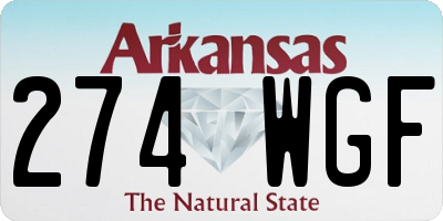AR license plate 274WGF
