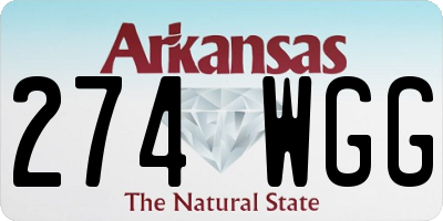 AR license plate 274WGG