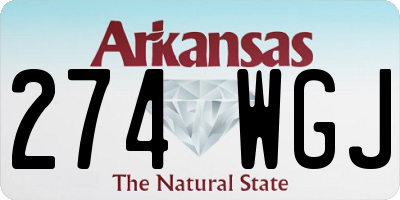 AR license plate 274WGJ