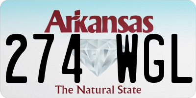 AR license plate 274WGL
