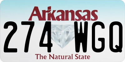 AR license plate 274WGQ