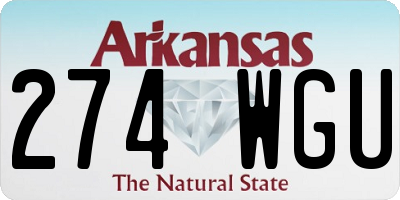 AR license plate 274WGU