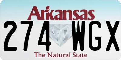 AR license plate 274WGX