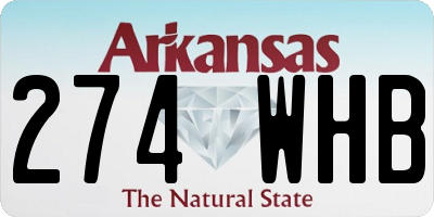 AR license plate 274WHB