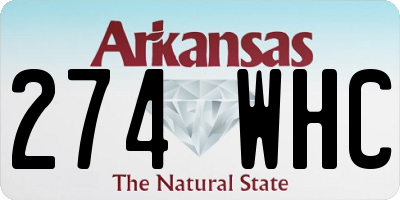 AR license plate 274WHC