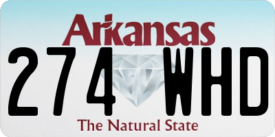 AR license plate 274WHD