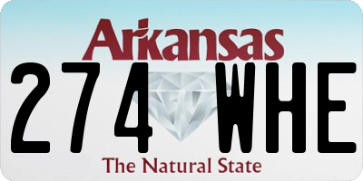 AR license plate 274WHE