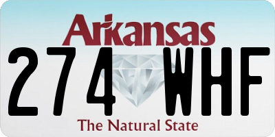 AR license plate 274WHF