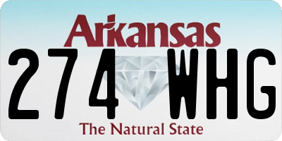 AR license plate 274WHG