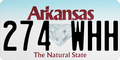 AR license plate 274WHH
