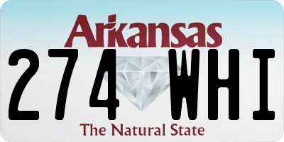 AR license plate 274WHI