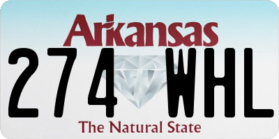AR license plate 274WHL