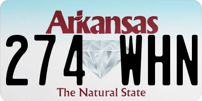 AR license plate 274WHN