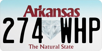 AR license plate 274WHP