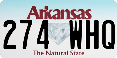 AR license plate 274WHQ