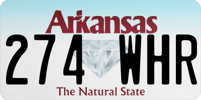 AR license plate 274WHR